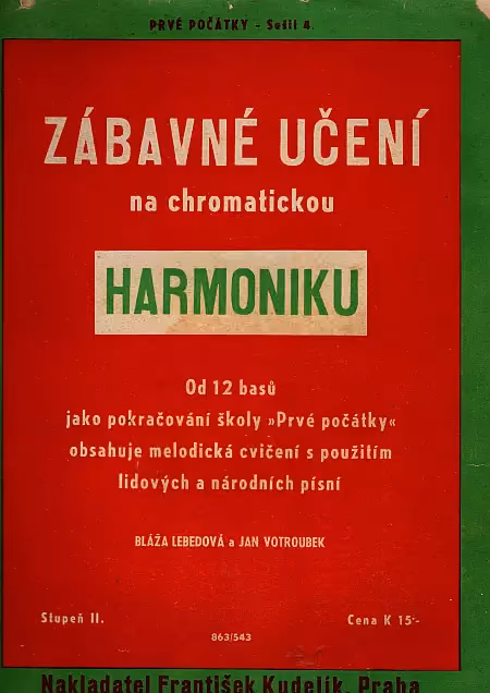 Zábavné učení na chromatickou harmoniku od 12 basů seš. 4