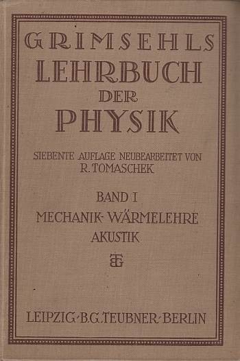 Grimsehls Lehrbuch der Physik