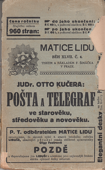 Pošta a telegraf ve starověku, středověku a novověku