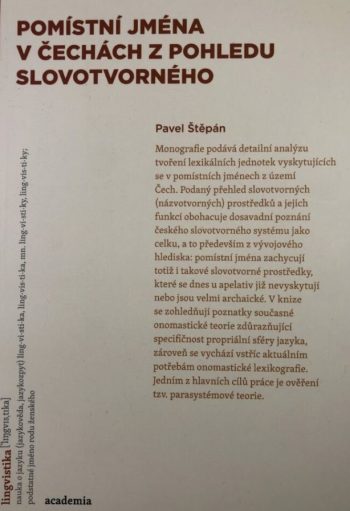 Pomístní jména v Čechách z pohledu slovotvorného